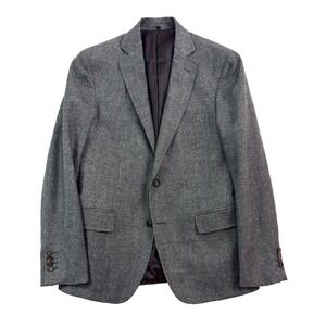 Pal Zileri MCMLXXX 38R Gray Check Flannel Wool Blazer Jacket Sport Suit Coat